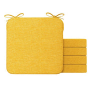 16 in. x 17 in. Square Indoor Seat Cushion Dining Chair Cushion in Yellow (4-Pack)