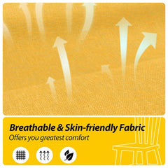 16 in. x 17 in. Square Indoor Seat Cushion Dining Chair Cushion in Yellow (4-Pack)