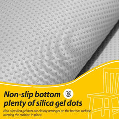 16 in. x 17 in. Square Indoor Seat Cushion Dining Chair Cushion in Yellow (4-Pack)