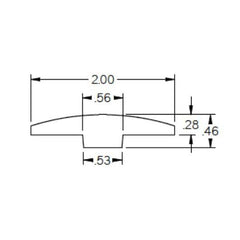 Aconite 0.28 in. Thick x 2 in. Wide x 78 in. Length High Gloss Wood T-Molding