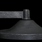 Westbury 11 in. Aged Iron Large LED Outdoor Wall Light Fixture Sconce with Clear Crackled Glass