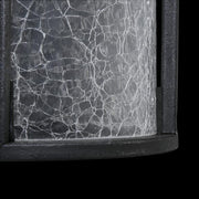 Westbury 11 in. Aged Iron Large LED Outdoor Wall Light Fixture Sconce with Clear Crackled Glass