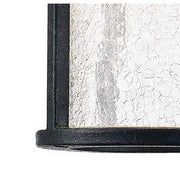 Westbury 8.5 in. Aged Iron Small LED Outdoor Wall Light Fixture Sconce with Clear Crackled Glass