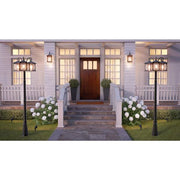 Brimfield Aged Iron 1-Light Outdoor Line Voltage Hardwired Porch Light Wall Sconce with No Bulb Included