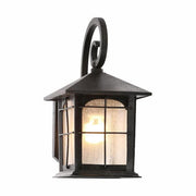 Brimfield Aged Iron 1-Light Outdoor Line Voltage Hardwired Porch Light Wall Sconce with No Bulb Included
