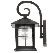 Brimfield Aged Iron 1-Light Outdoor Line Voltage Hardwired Porch Light Wall Sconce with No Bulb Included