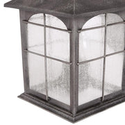 Brimfield 17.5 in. Aged Iron 3-Light Line Voltage Outdoor Wall Light Sconce with No Bulbs Included