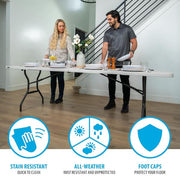 8 ft. Fold-in-Half Table Almond