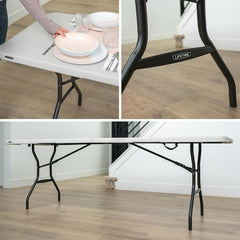 8 ft. Fold-in-Half Table Almond