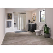 Almond Oak 3 MIL x 6 in. W x 36 in. L Peel and Stick Water Resistant Vinyl Tile Flooring 36 sq. ft./CTN