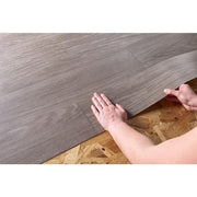 Almond Oak 3 MIL x 6 in. W x 36 in. L Peel and Stick Water Resistant Vinyl Tile Flooring 36 sq. ft./CTN