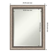 Lyla Ornate Silver 22.25 in. H x 28.25 in. W Framed Wall Mirror