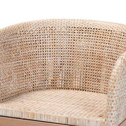 Papua Antique White Rattan Dining Chair