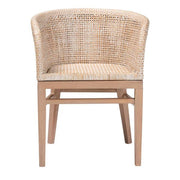 Papua Antique White Rattan Dining Chair