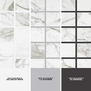 EpicClean Milton Arabescato Marble 12 in. x 12 in. Glazed Ceramic Mosaic Tile (1 sq. ft. / piece)