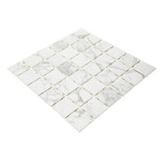 EpicClean Milton Arabescato Marble 12 in. x 12 in. Glazed Ceramic Mosaic Tile (1 sq. ft. / piece)