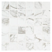 EpicClean Milton Arabescato Marble 12 in. x 12 in. Glazed Ceramic Mosaic Tile (1 sq. ft. / piece)