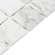 EpicClean Milton Arabescato Marble 12 in. x 12 in. Glazed Ceramic Mosaic Tile (1 sq. ft. / piece)