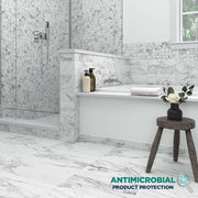 EpicClean Milton Arabescato Marble 12 in. x 12 in. Glazed Ceramic Mosaic Tile (1 sq. ft. / piece)