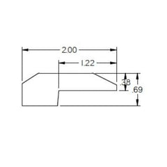 Arabica 0.38 in. Thick x 2 in. Width x 78 in. Length Matte Wood Multi-Purpose Reducer