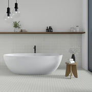 Restore Ash Gray 12 in. x 12 in. Matte Ceramic Mosaic Tile (10 sq. ft./Case)