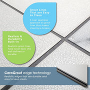 Avondale Manor Marble 22 MIL x 11.9 in. W x 23.8 in. L Click Lock Waterproof Vinyl Tile Flooring (17.7 sq. ft./case)