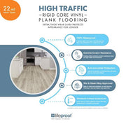 Banff Gray Hickory 22-MIL x 7.1 in. W x 48 in. L Click Lock Waterproof Luxury Vinyl Plank Flooring (19.05 sq. ft./case)
