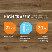 Banff Gray Hickory 22-MIL x 7.1 in. W x 48 in. L Click Lock Waterproof Luxury Vinyl Plank Flooring (19.05 sq. ft./case)