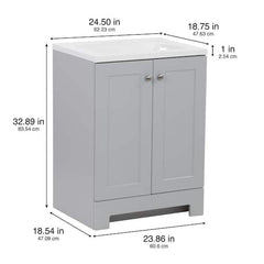 Glacier Bay Pearl Gray Freestanding Vanity