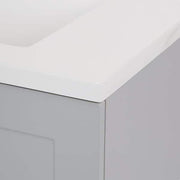 31 in. Single Sink Pearl Gray Bath Vanity with White Cultured Marble Top (Assembled)