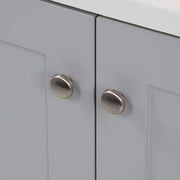31 in. Single Sink Pearl Gray Bath Vanity with White Cultured Marble Top (Assembled)