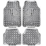 BDK Metallic Diamond Plate Floor Mats