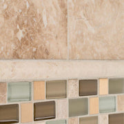 Cappuccino .75 in. x 12 in. Honed Marble Wall Pencil Tile (1 Linear Foot)