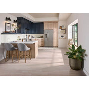 Beige Oak 3 MIL x 6 in W x 36 in L Peel and Stick Water Resistant Vinyl Tile Flooring (36 sq. ft./ctn)