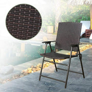 3-Piece Folding Wicker Outdoor Bistro Set