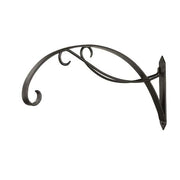 24 in. W Black Powder Coat Metal Curling Scroll Bracket for Large Baskets