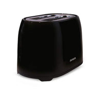 2 Slice Wide Slot Black Toaster, Reheat Defrost Function, 6 Browning Settings, Drop Down Crumb Tray