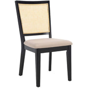 Margo Black/Beige 16.8 in. Rattan Dining Chair (Set of 2)