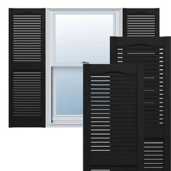 Builders Edge Vinyl Louver Shutters