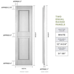 Builders Edge Vinyl Raised Shutters