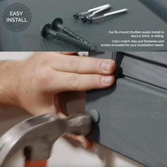 Builders Edge Vinyl Raised Shutters
