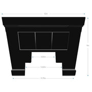 Hanover 27 in. Black Beadboard Resin Deck Rail Planter