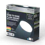 Flexinstall LED 12 in. Black Edge to Edge Lens Flush Mount Light Recessed Light for Home with 5CCT + DuoBright Dimming