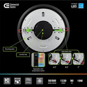 Flexinstall LED 12 in. Black Edge to Edge Lens Flush Mount Light Recessed Light for Home with 5CCT + DuoBright Dimming
