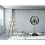 20 in. Oscillating Pedestal Fan with Adjustable Height in Black