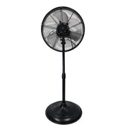 20 in. Oscillating Pedestal Fan with Adjustable Height in Black