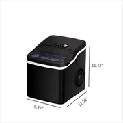 9.37 in. 26 lbs. Bullet Ice Clear Ice Countertop Ice Maker, 2 Ice Cube Sizes Available, Automatic Cleaning in Black