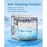 9.37 in. 26 lbs. Bullet Ice Clear Ice Countertop Ice Maker, 2 Ice Cube Sizes Available, Automatic Cleaning in Black