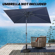 30 lbs. Round Cement Patio Umbrella Base in Black