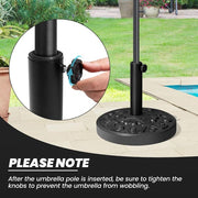 30 lbs. Round Cement Patio Umbrella Base in Black